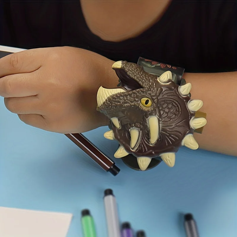 Children's Cartoon Deformation Projection Electronic Luminous Watch, Dinosaur Electronic Watch For Boys And Girls, Ideal choice 6