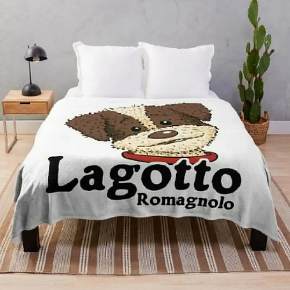 

Lagotto Romagnolo Throw Blanket bed plaid Furry Vintage Blankets