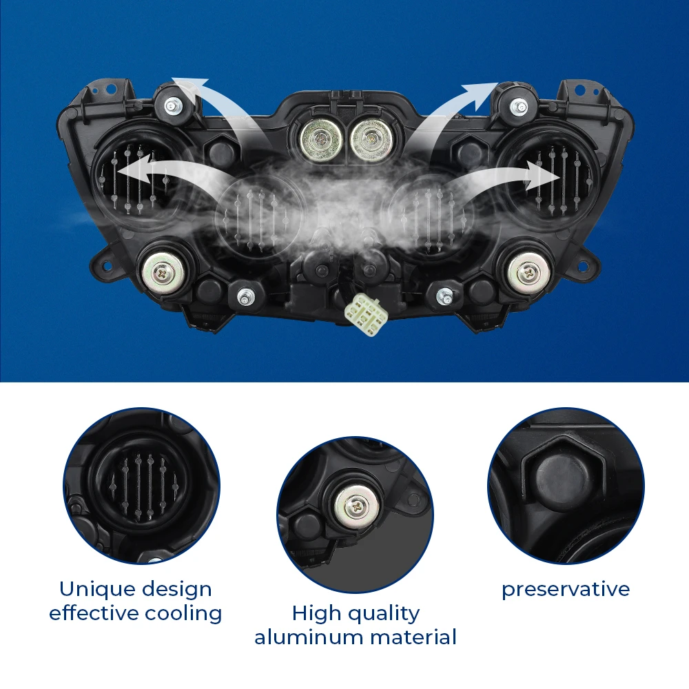 MT092017-2020ヘッドライトアセンブリモーターサイクルLEDランプ