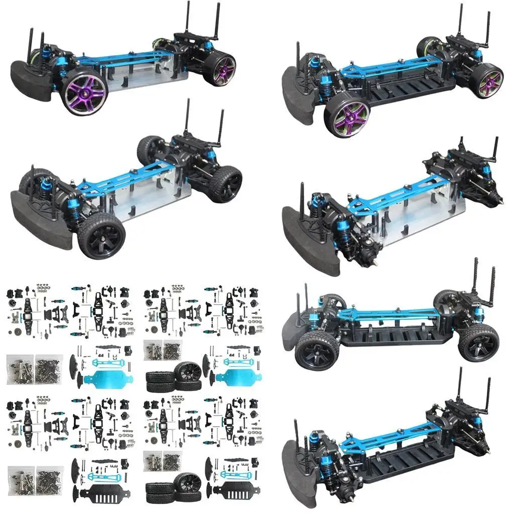 1/10 RC 브러시리스 차체 프레임 섀시 키트, HSP 94123 버기 차량 DIY Accs 