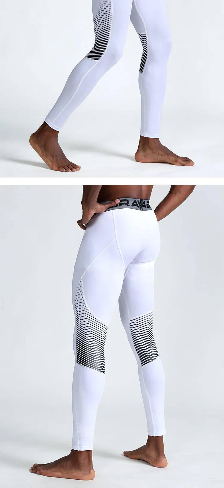 Compression Basketball Pants Men Running Tights with Striped Legging Workout Elastic Waist Soccer Trousers Men Sports Wear