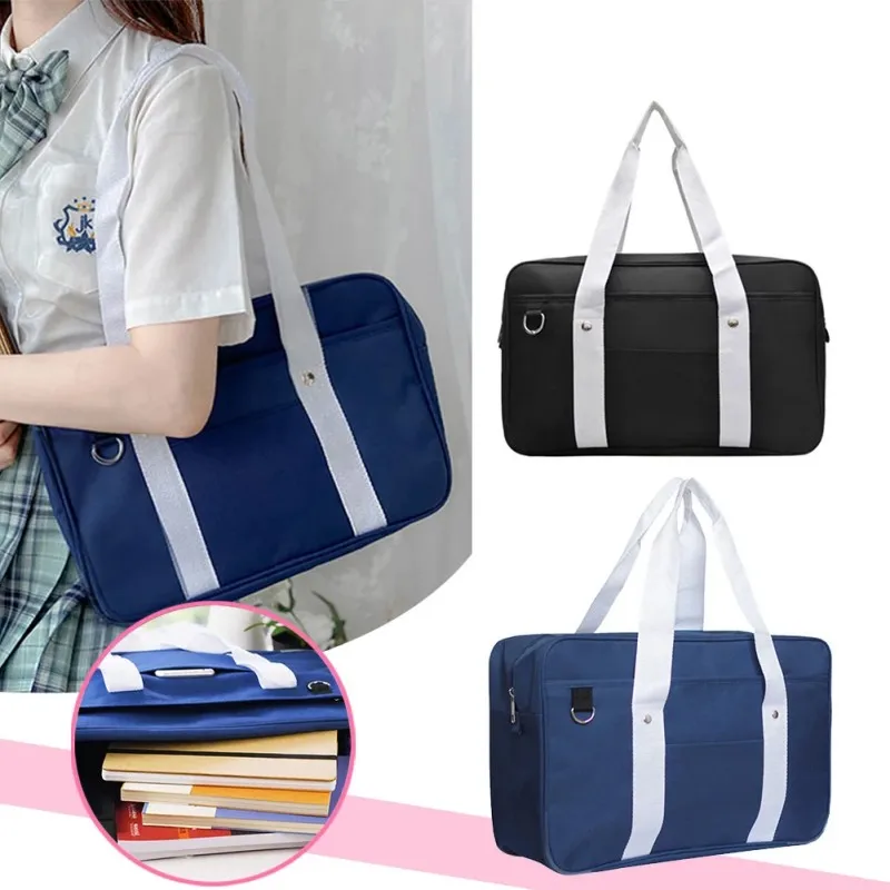 Japanese Student Bags JK Handbag Travel Bag Women Shoulder Satchel Bags Solid Color High School Students Bookbags messenger bag