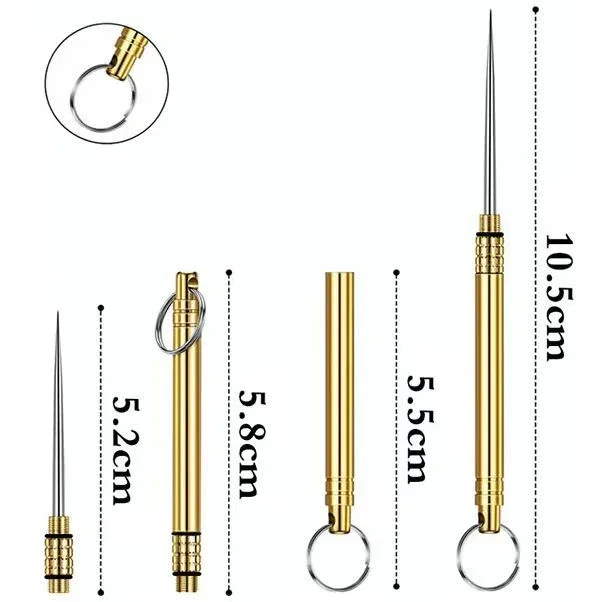 Titanium EDC Pocket Toothpick with Case 4