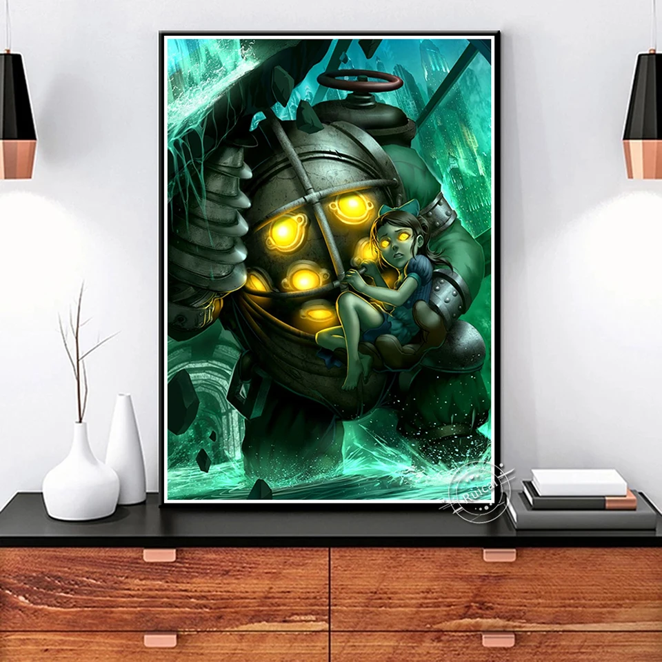 Bioshock Infinite Shooting Poster Game Anime Wall Art Prints Good Quality  Picture Canvas Painting For Living Room Decorative - AliExpress, image size:960x960