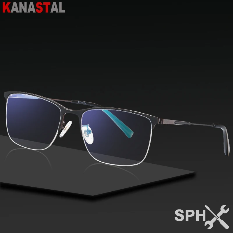 

Мужские Оптические очки для близорукости для дальнозоркости, женские очки для чтения по рецепту CR39, синие светильник очки с блокировкой из чистого титана