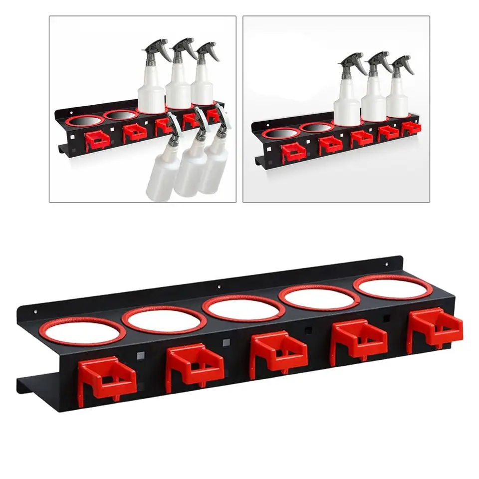 Set di 1 supporto a parete per bombolette spray a 5 fori, organizer per utensili elettrici, supporto per officina | Leroy Merlin