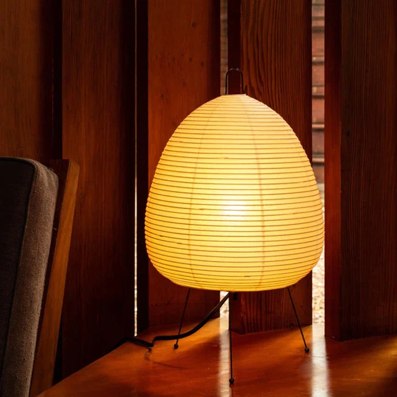 Japanese Style Tripod Desk Lamp Rice Paper Table Lamp Home Decor Lights Creative Living Room Study Bedroom Lamp E27 Home Lights 5