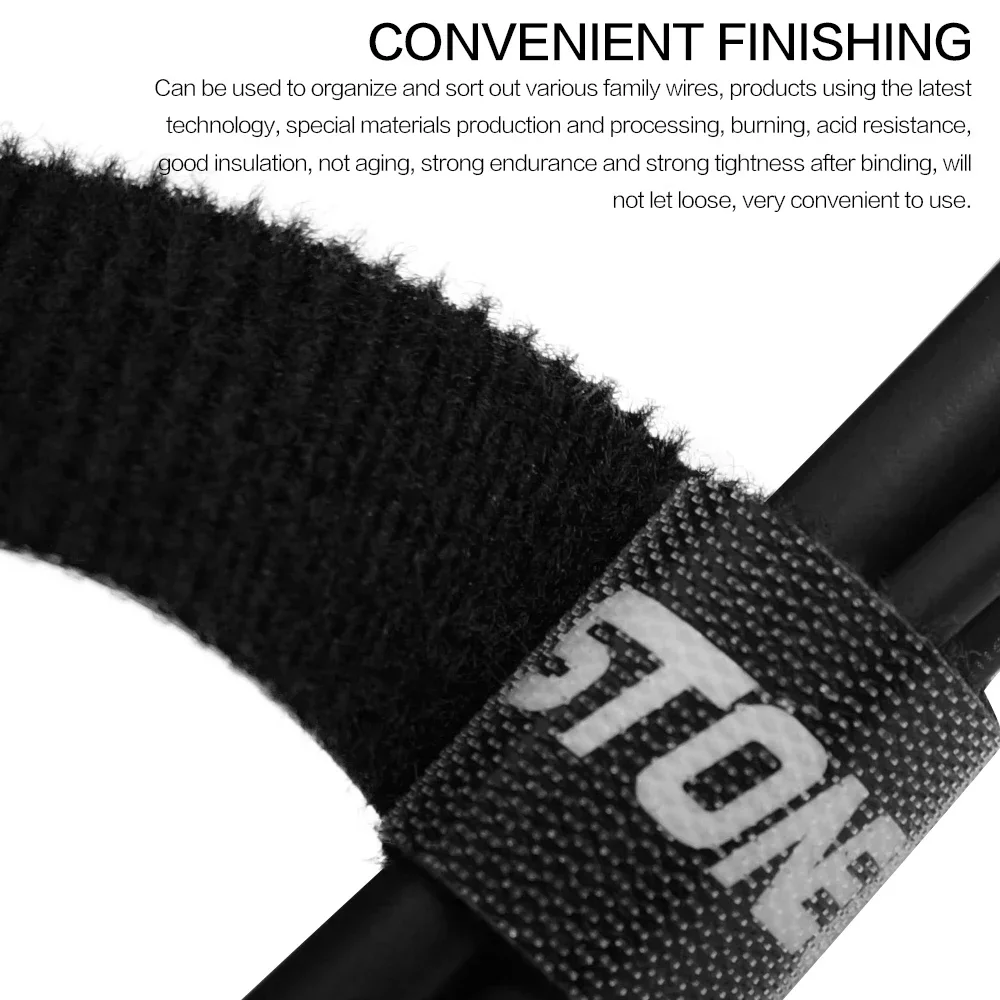 Dual-Sided Adhesive Hook and Loop Straps for Cable Management and Cord Organization
