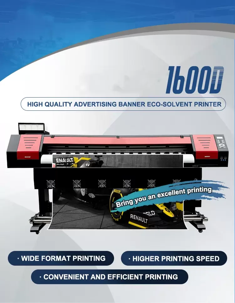 Inkjet Printer 1.6m China plotter Large format poster canvas vinyl wrap ...