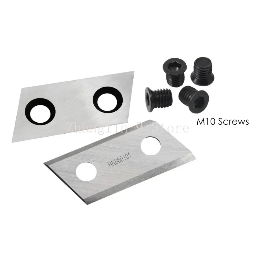 Garden Shredder Blade Chipper Knife 2pcs Screws Fit Eco ES1600 McCulloch MCS2001 Einhell BG-KS 2040 Sturm Wolf ROK