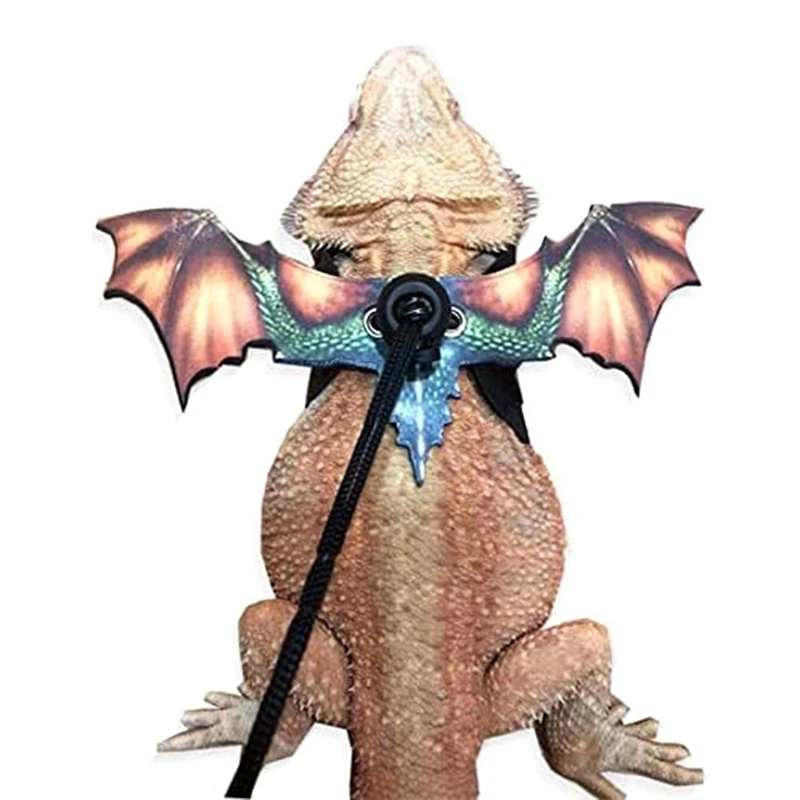 

Ремень-канат в виде ящерицы с прохладным крылом для хомячков Gecko с медвежьим драконом оранжевого цвета