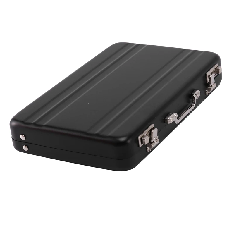 Aluminum password box Card Case card holder Mini suitcase Password briefcase Black