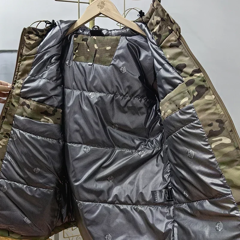 Winter Men Tactical Heat Reflective Jacket Outdoor Jackets Warm Windproof Waterproof Camouflage Coats Hooded Camo Climb Parkas