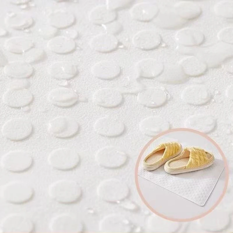 Rectangular Flower Pattern Shower Suction Cup Pad, Bathroom Product Anti Slip Anti Fall, Children's Massage Foot Mat, PVC, 1Pc