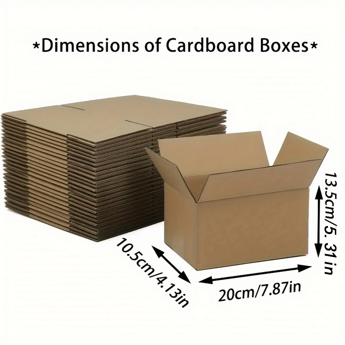 Mailing doprava boxů, 7.87x4.13x5.31inches, po jednom zeď, 32lb/sq palec, hnědá vlnité lepenky mailer skříňka s lids