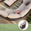 7 Pieces Wicker Patio Furniture Set, All-Weather Rattan Outdoor Conversation Half-Moon Curved Sectional Sofa Set for Garden 5