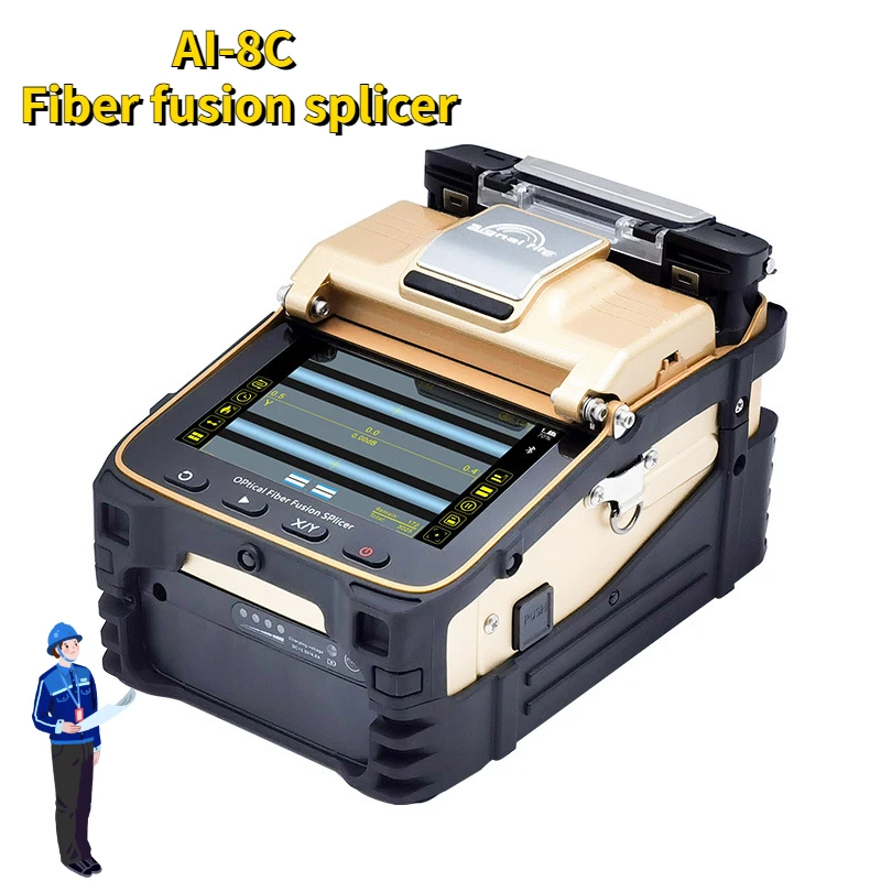 

Intelligent Six Motors AI-8C Signal Fire Automatic Optical Fiber Fusion Splicer for FTTH Fiber Welding and Splicing