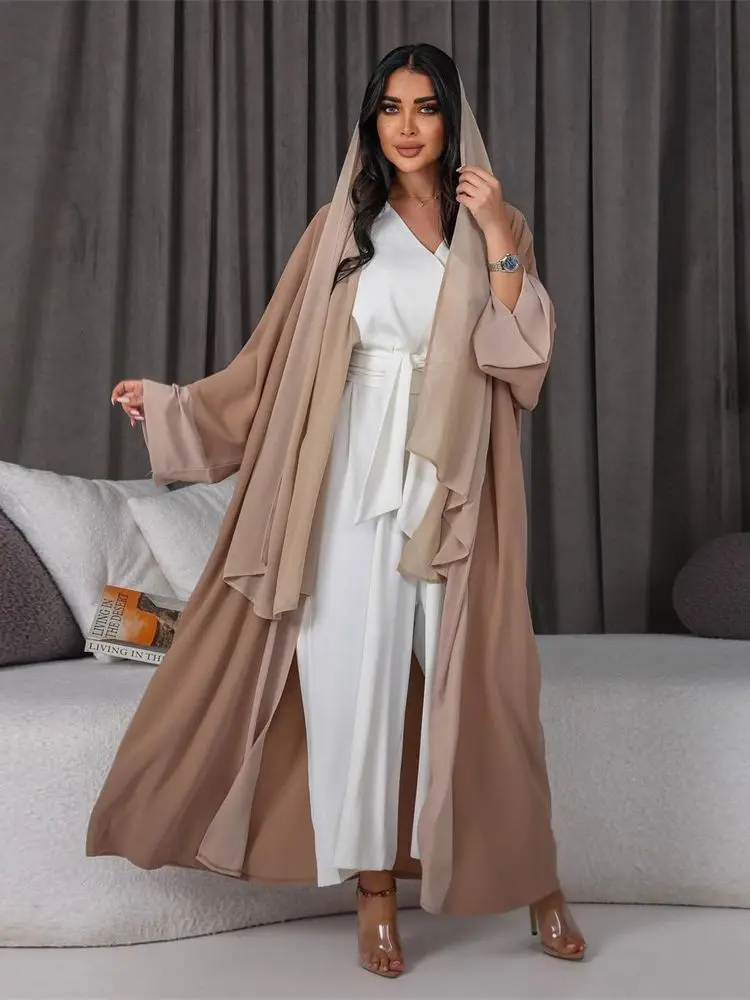 Ramadan White Muslim Kimono Abaya Dubai Turkey Islam Arabic Jalabiya For Women Clothing Robe Longue Femme Musulmane Kaftans