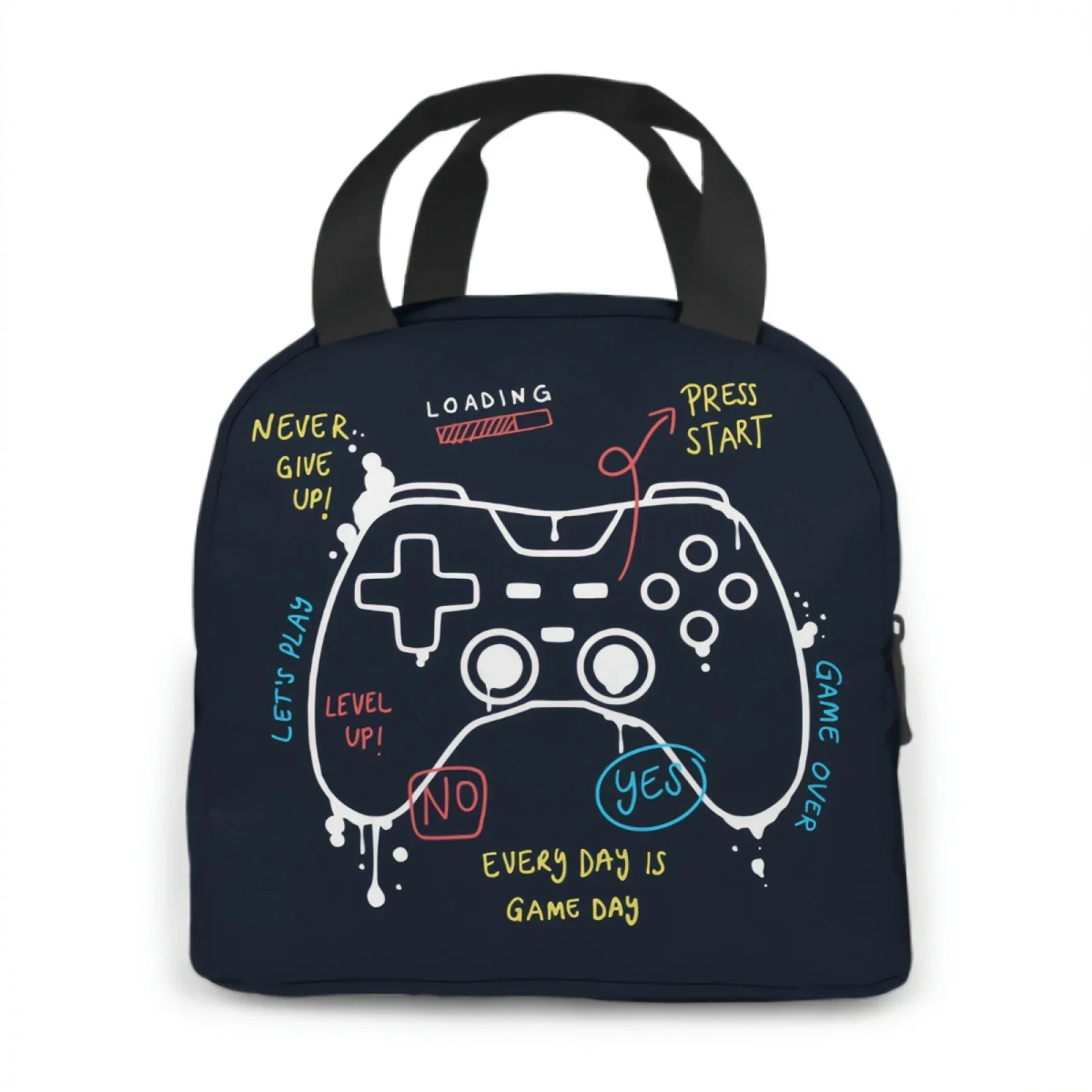 Gamer Room Decor Insulated Lunch Bag lunch box containers for Women Men Shopping Office School Picnic