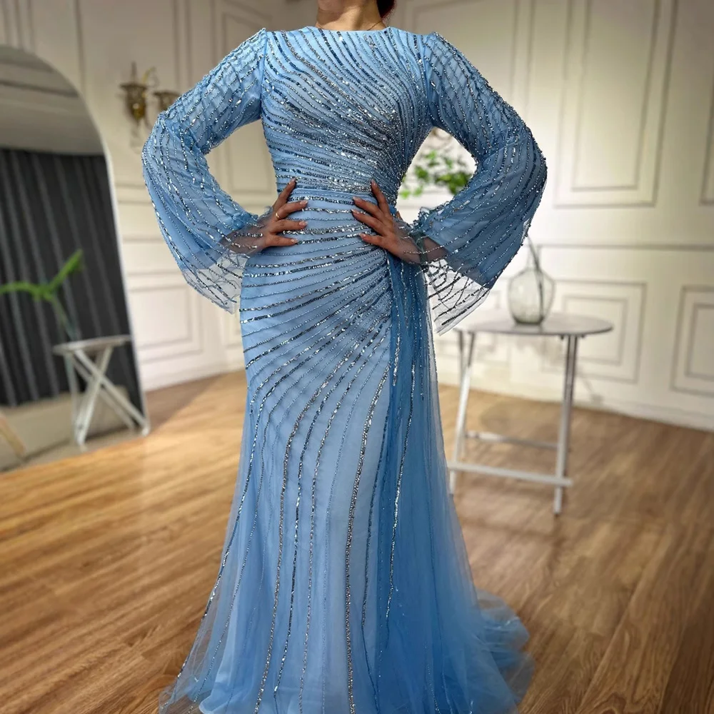 princess polly baby blue dress Plus Size Sky Blue Mermaid Gown: Elegant Beaded Evening Dress, Shop Now!  Perfect Plus Size Homecoming Dresses . from Dhgate Prom Dresses main image 0