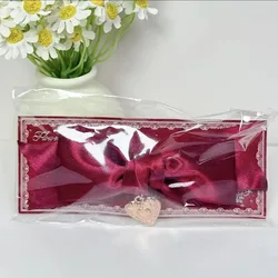 Milk Blue Flower Bow Hairclip - Cute and Sweet Princess Style Hair Ornament (Red bow)