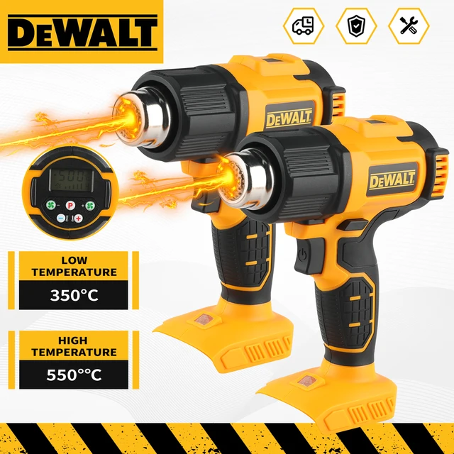 DEWALT DCE530 20V températures réglables pistolet à air chaud pistolet thermique sans fil 550 ° C Outils électriques de souffleur thermique de soudage haute puissance 1