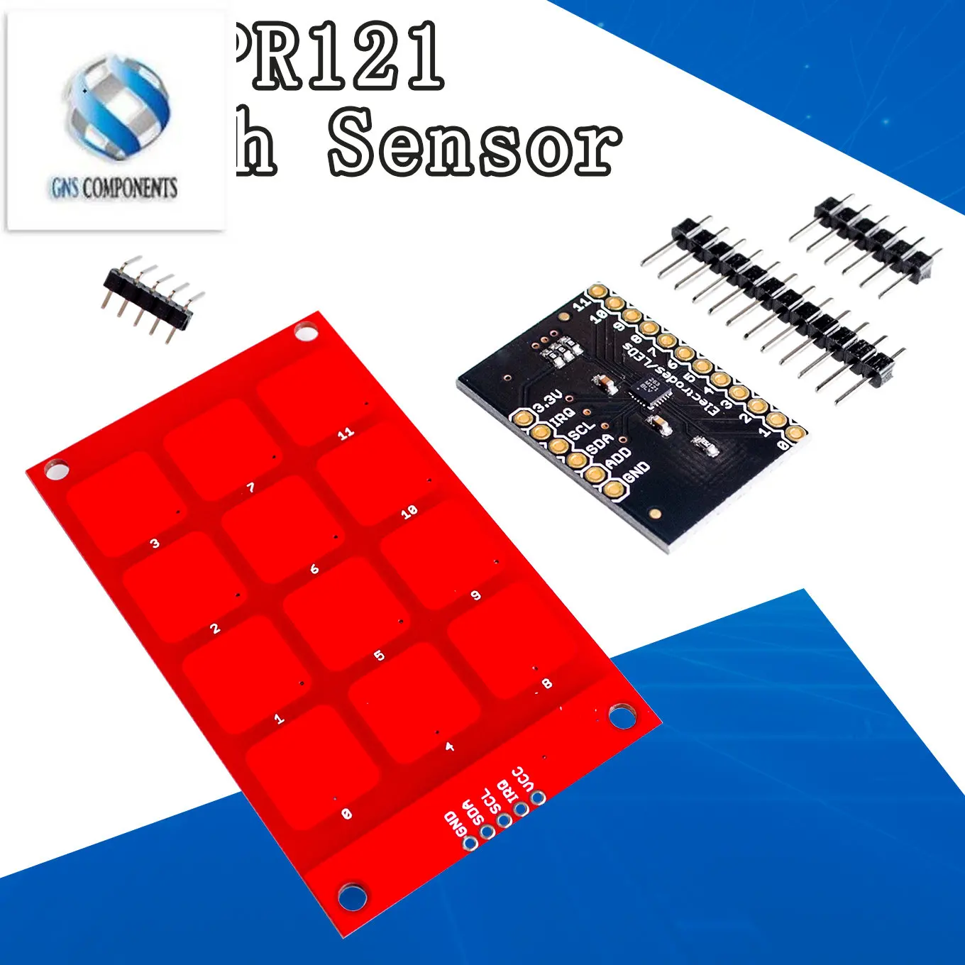 MPR121 Breakout V12 Capacitive Touch Sensor Controller Module I2C ...