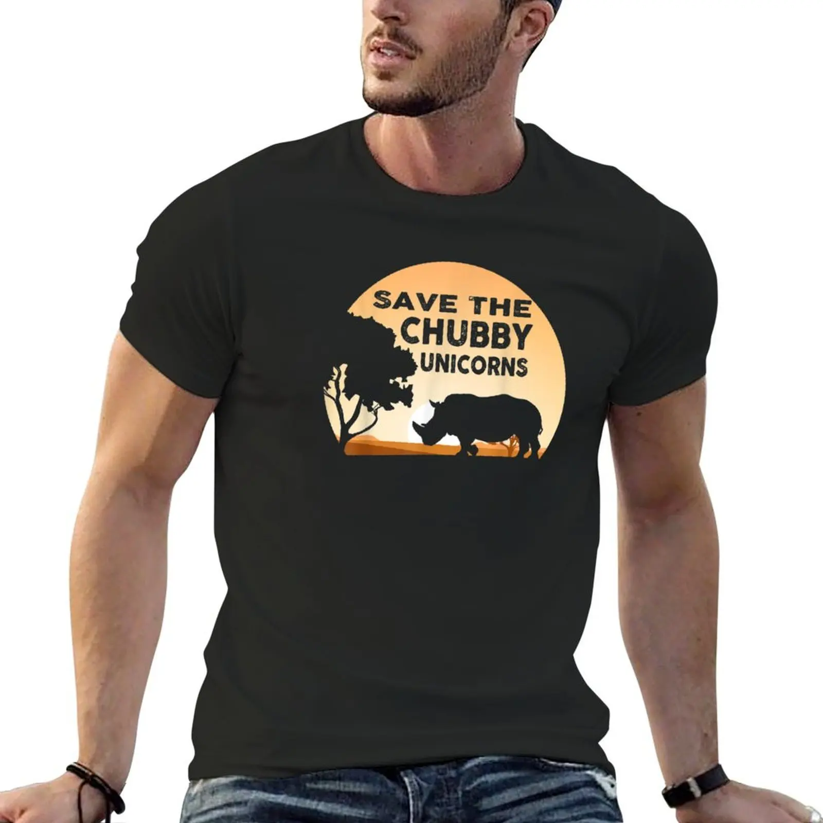 

Save The Chubby Unicorns funny chubby T-shirt boys animal print funnys mens t shirts