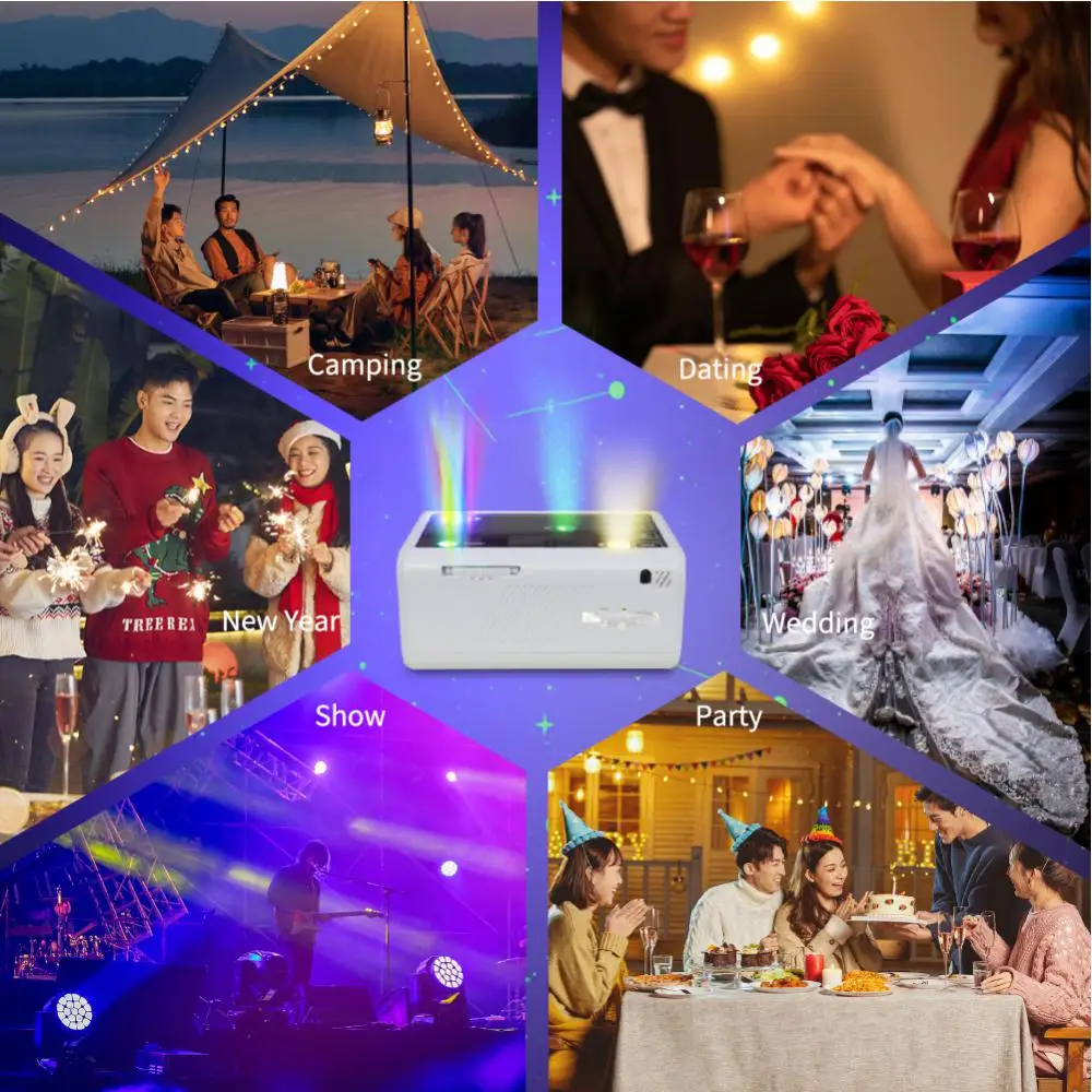 

Twelve Constellation Star Projector Lamp Complete Set Moonlight Treasure Box Starry Ligh Remote Control Without Battery Colorful