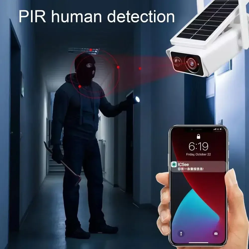 

WiFi Security Camera Solar Security Cameras Wireless Outdoor With IR Sensor Motion Detection 2-Way Audio IP66 Waterproof