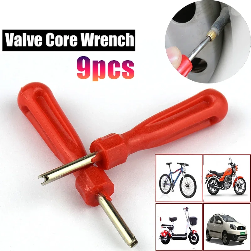 Portable Tire Valve Core Remover Installer Tool Removal Tool Car Bike Bicycle Motorcycle Tire Repair Tools Wrench Screwdriver