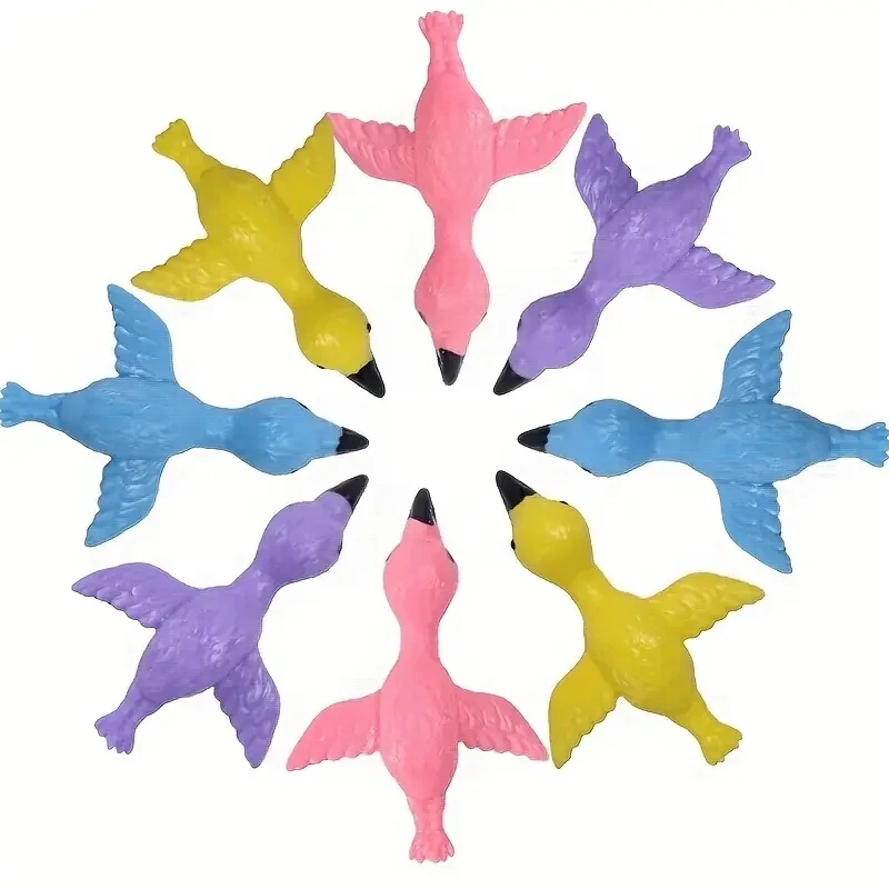 Catapult Launch Flamingo Fun and Tricky Slingshot Practice Flamingo Elastic Flying Finger Birds Sticky Toys Decompression flying toy stress relief toys childrens toys sticky toys