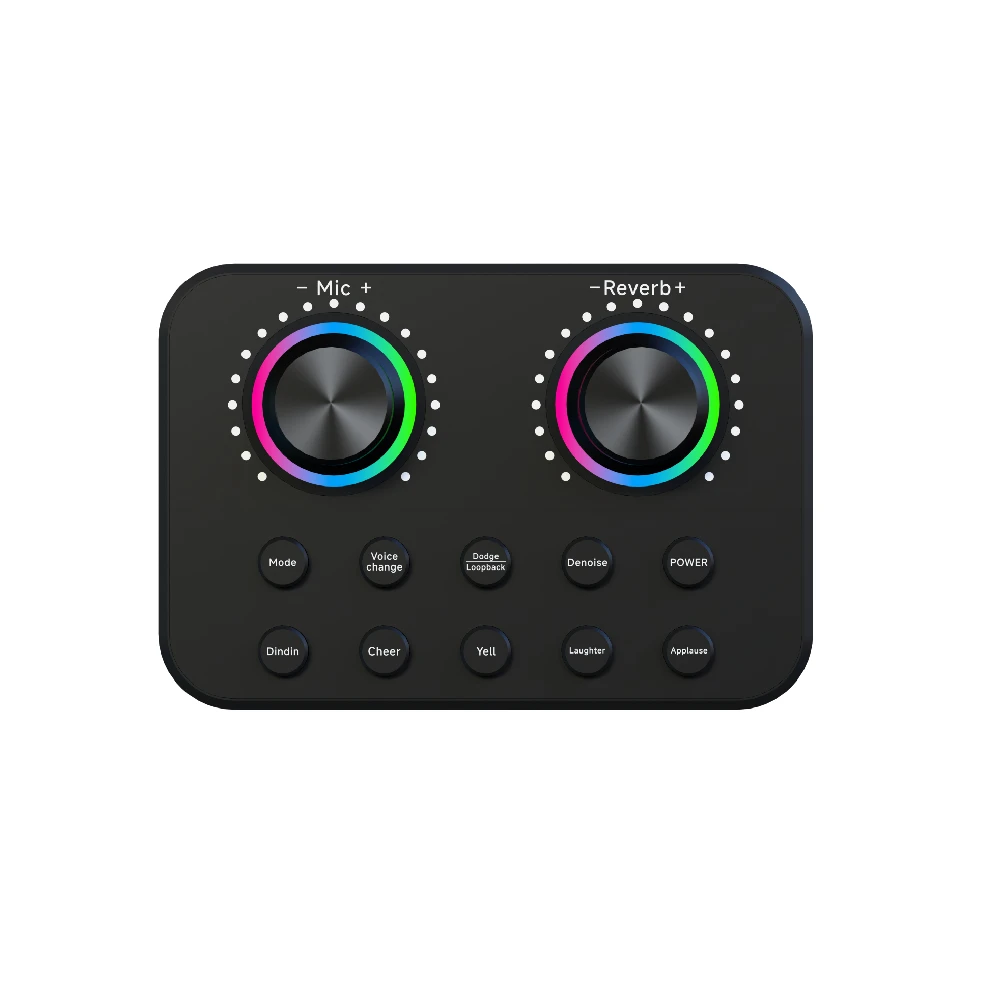 כרטיס קול חי 5 ערוצים מערבב סטודיו הקלטה ערכת אפקטים שינוי קול בלוטות' מיקסר לשידור חי שירה