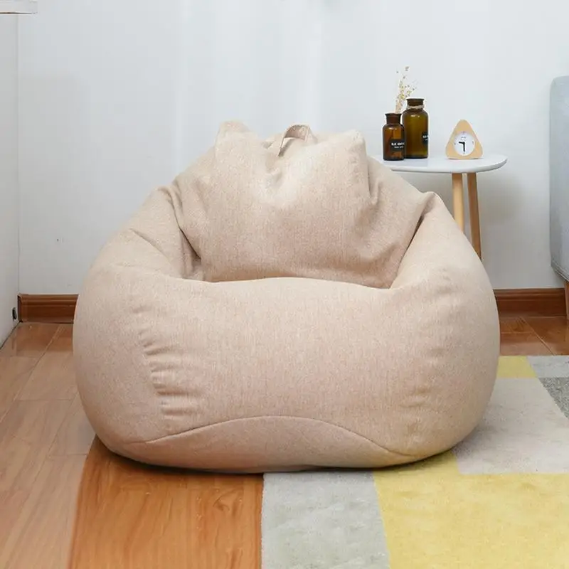 Lazy Sofas Cover Soft Bean bag Covers for Kids Adults Bean Bag Chair Couch Cover for Lazy People Storage Bag Home Accessories