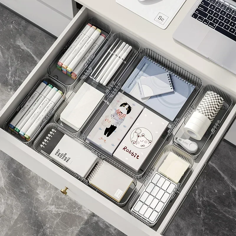 New Kitchen Drawer Storage Box Expandable with Partitions Knives Forks Cutlery and Cutlery Sorted and Organized Into Compartment