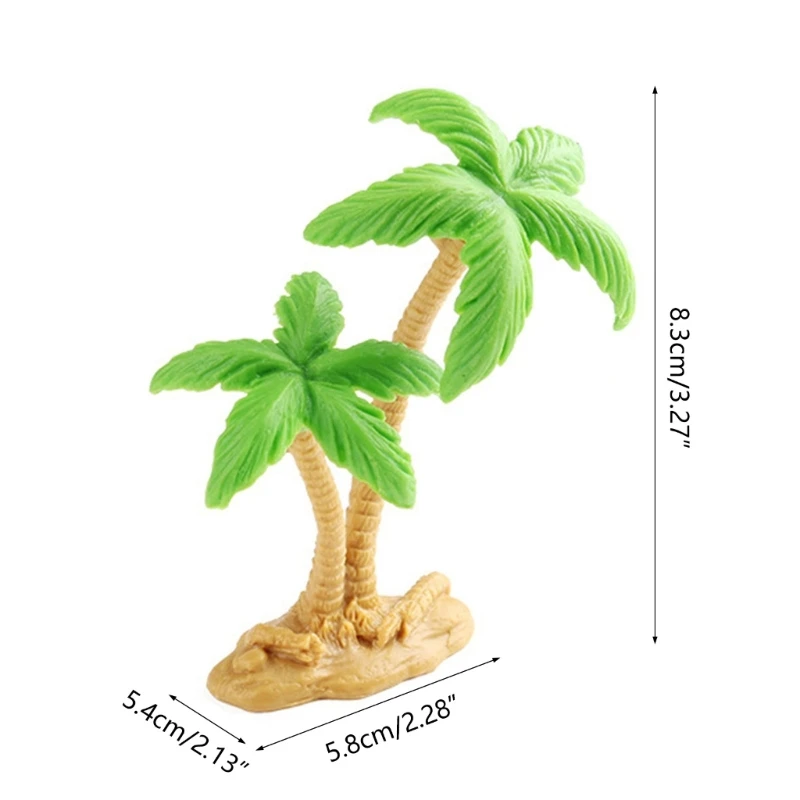 Delicate Mini Coconuts Tree Model Tree Figurines for DIY Project Landscape Fairy