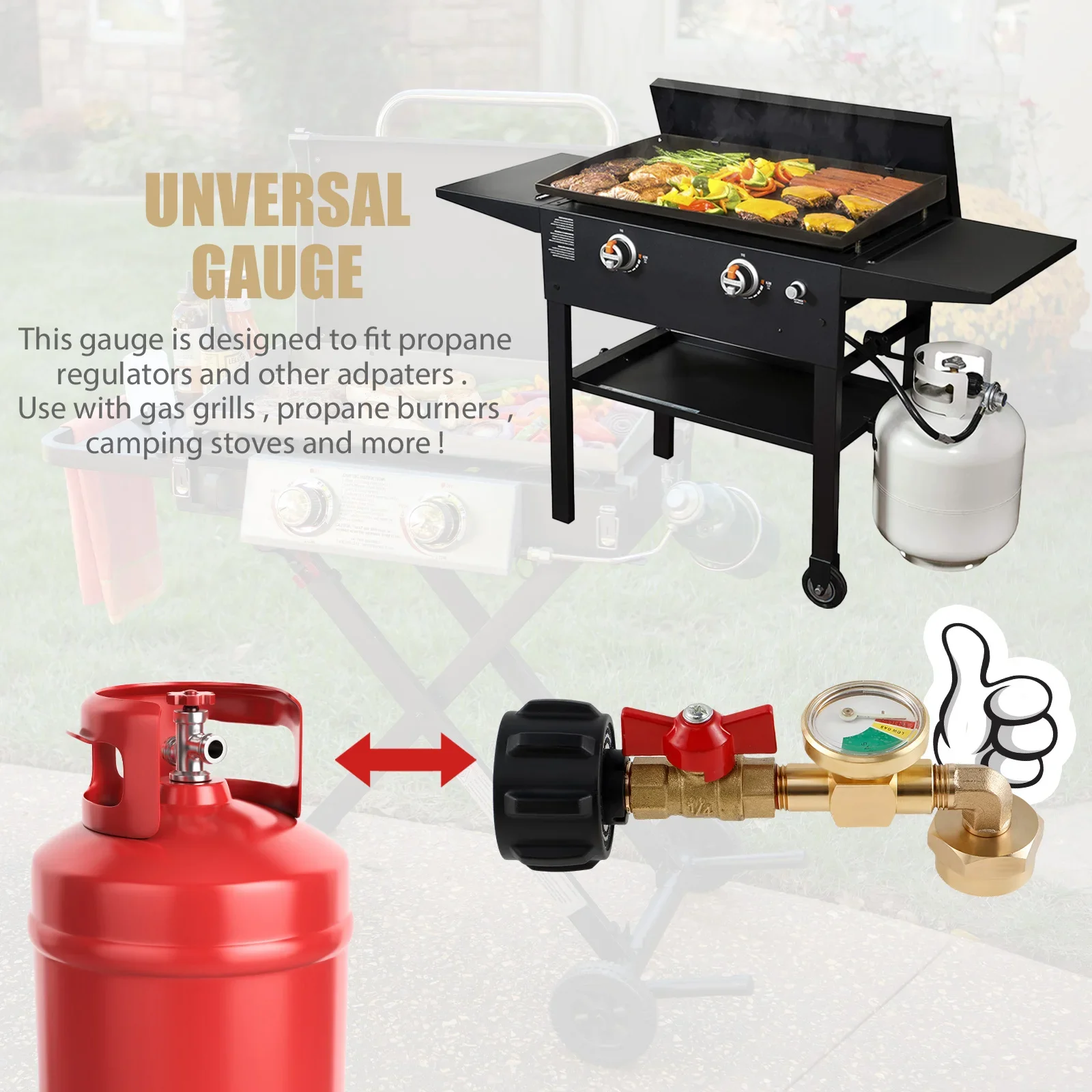 90 Degrees Propane Refill Adapter Gauge Control Valve Elbow Propane Refill Adapter Tank Fill 1lb Bottle