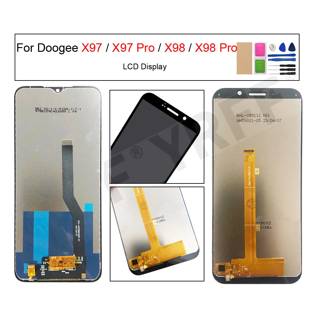 

ЖК-дисплей для Doogee X98 Pro, для Doogee X97 Pro, дигитайзер сенсорного экрана в сборе, 100% тестирование