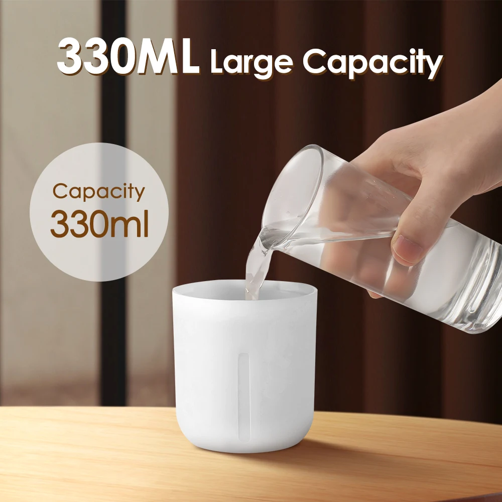 Mini USB Portable Air Humidifier, Aroma Diffuser, LED Cool Light, Mist for Car, Room, Home, Plant Purifier, 330ml ﻿