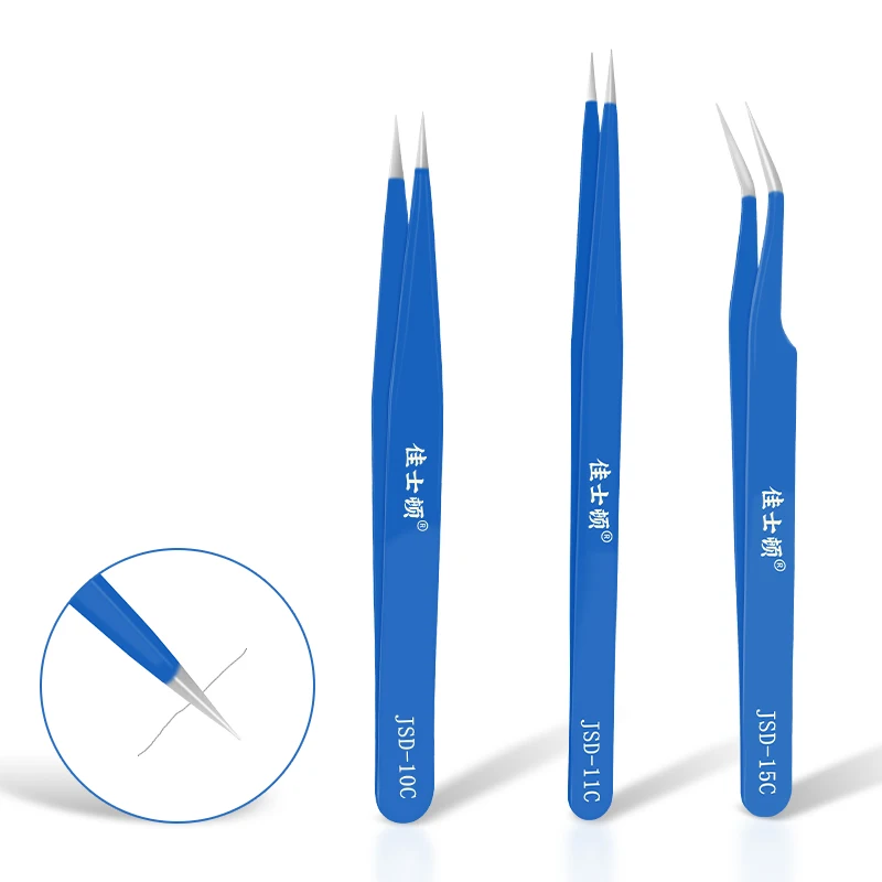Professional Watch Repair Tool Set Stainless Steel Straight & Curved Tweezers For Watchmakers Mechanical Quartz Watch Maintenance