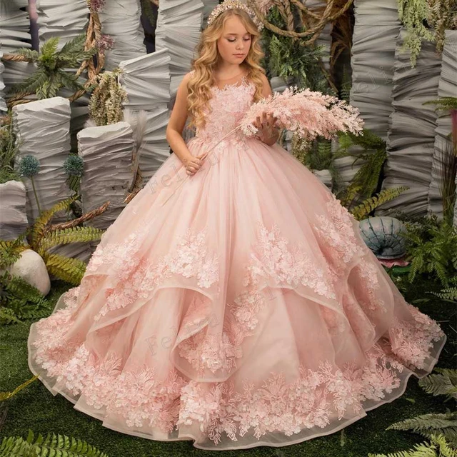 Lovely Ivory Lace and Tulle Flower Girl Dress – Chasing Fireflies