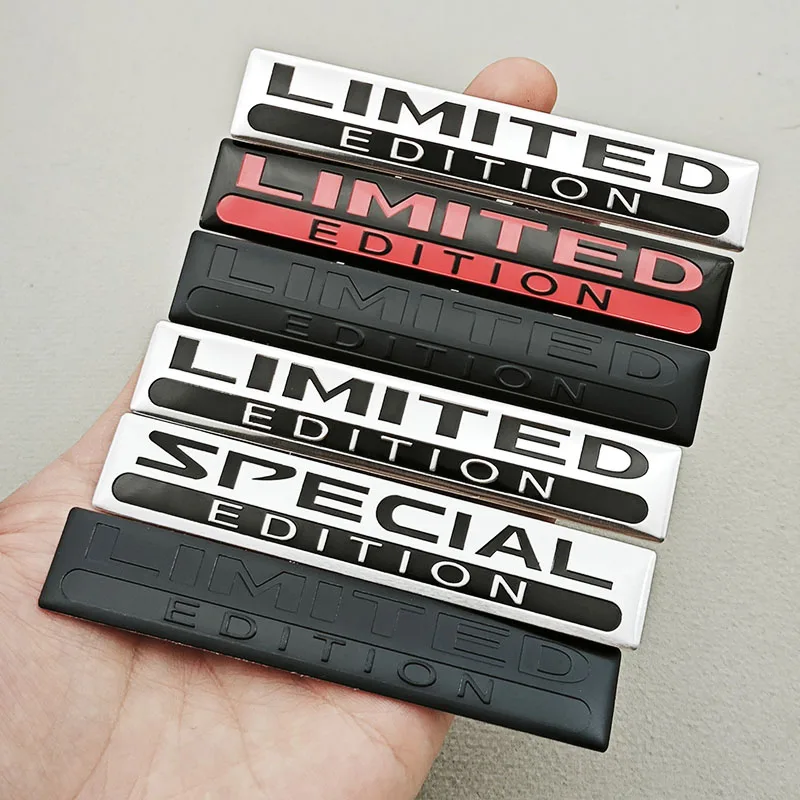 2개 로고 알루미늄 한정판 자동차 바디 배지 스티커 트렁크 펜더 엠블럼 데칼 자..