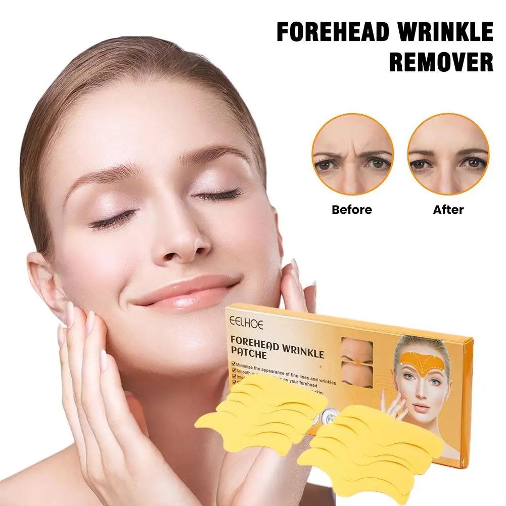 10pcs Anti-Wrinkle Forehead Line Removal Gel Patch – Firming Mask, Frown Lines, Face Skin Care Stickers, Anti-Aging Collagen