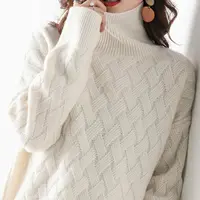 2024 New Women Loose Sweater Winter Casual Chic Cashmere Oversize Thick Sweater Pullovers Pullover Female Long Sleeve S-3XL 2
