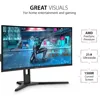 OMNI VX3418-2KPC 34 Inch Ultrawide Curved 1440p 1ms 144Hz Gaming Monitor with Adaptive Sync, Eye Care, HDMI 3