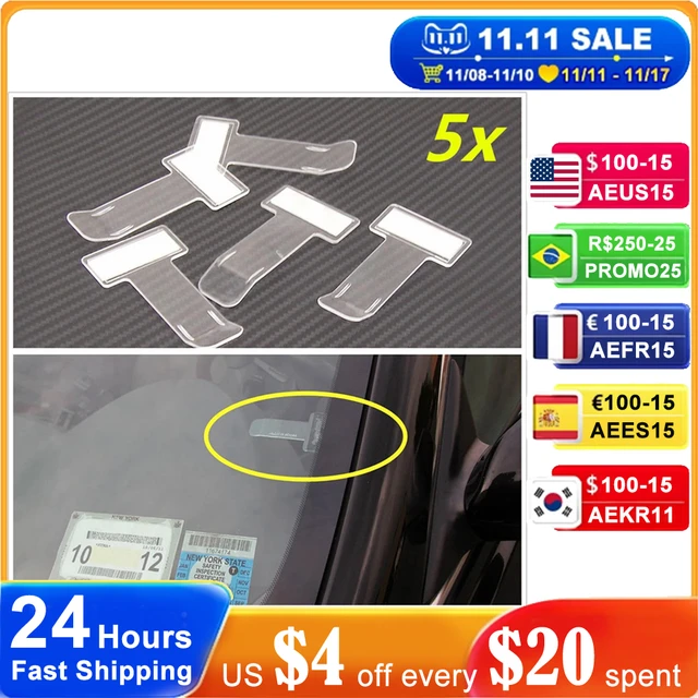 2/4pcs Car Parking Ticket Permit Holder Clip Universal Auto Vehicle  Windshield Windscreen Invoice Note Pass Folder - AliExpress