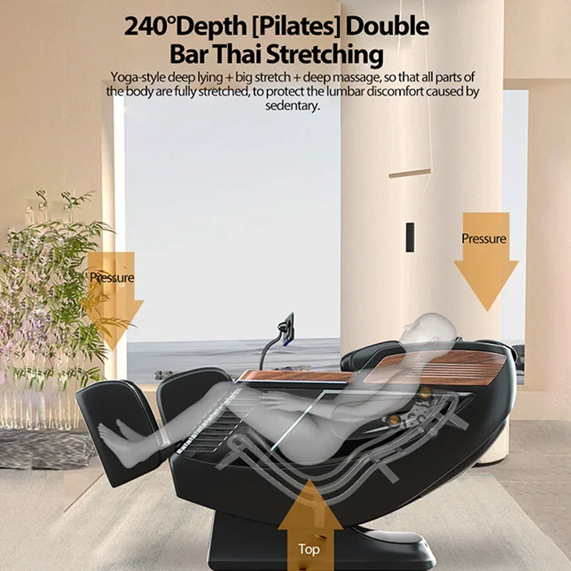 3 Year Warranty 4D SL-Track Zero Gravity full body AirBag Massager Chairs Home 3D Office Chair Luxury Electric Massage Sofa 2