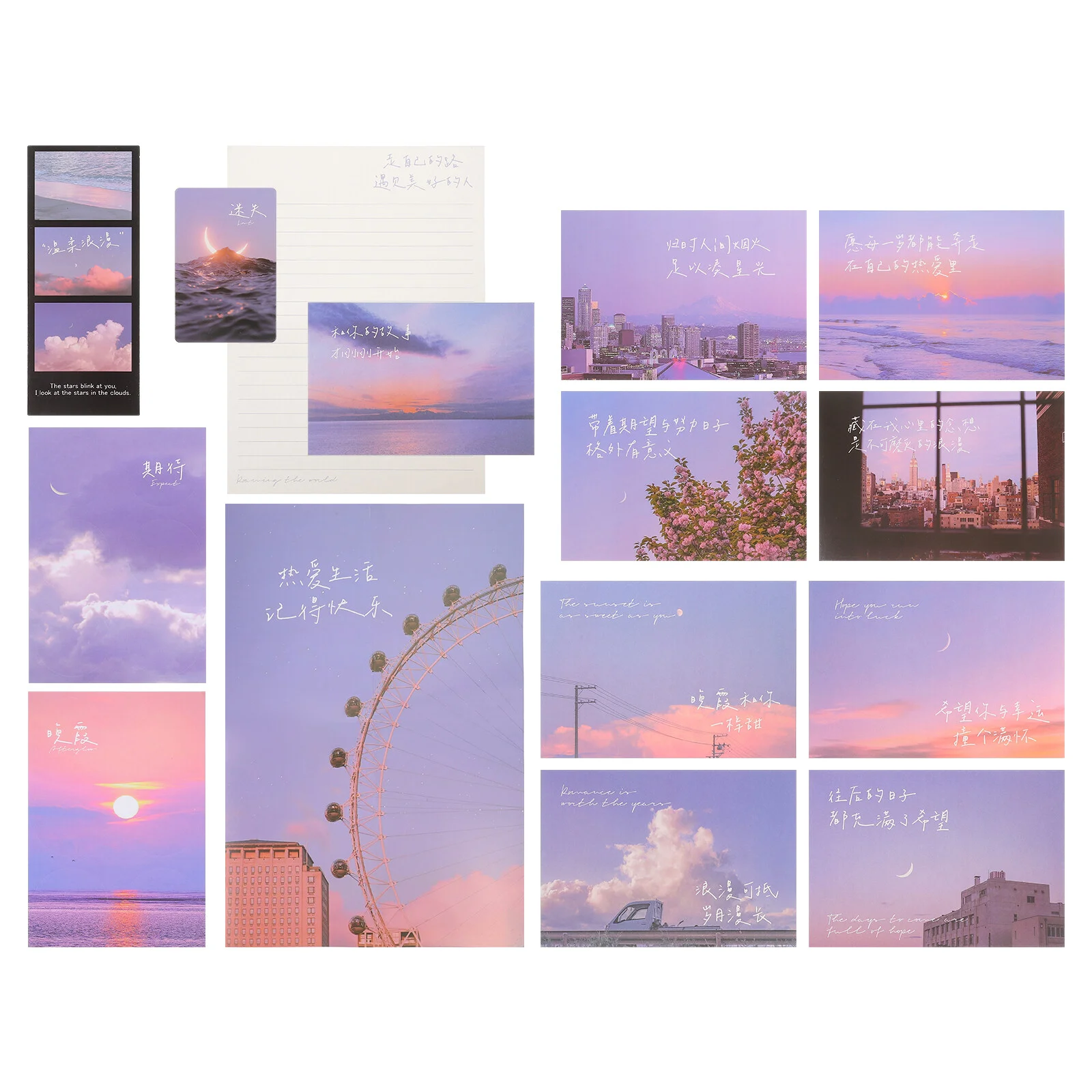 

1 Set of Decorative Letter Paper Decorate Set Scrapbooking Paper Kit Decorate Letter Paper Stickers Set