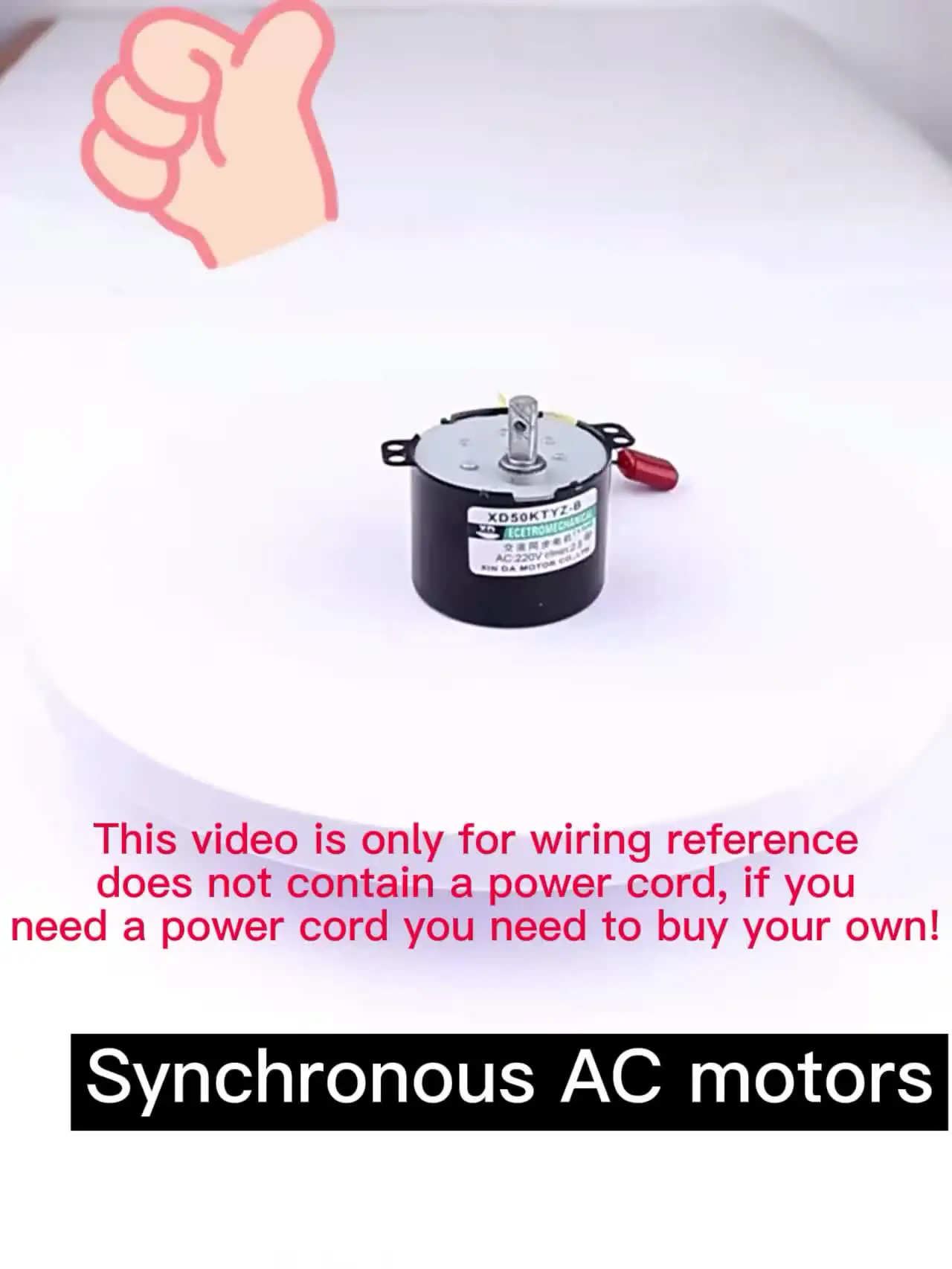 XTXTX Coupleur à Engrenages Moteur De Plateau 220V-240V AC, Moteur Synchrone à 2 Broches TYJ50-8A7, 4W 50Hz, 4 TR/Min, Arbre D, Moteur De Micro-Ondes Sur Plateau Tournant CW CCW Générateur-tourneur
