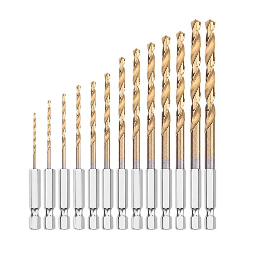 

13PCS Hexagonal Shank Drill Bit 1.5-6.5mm For Electric Screwdriver Tools Steel